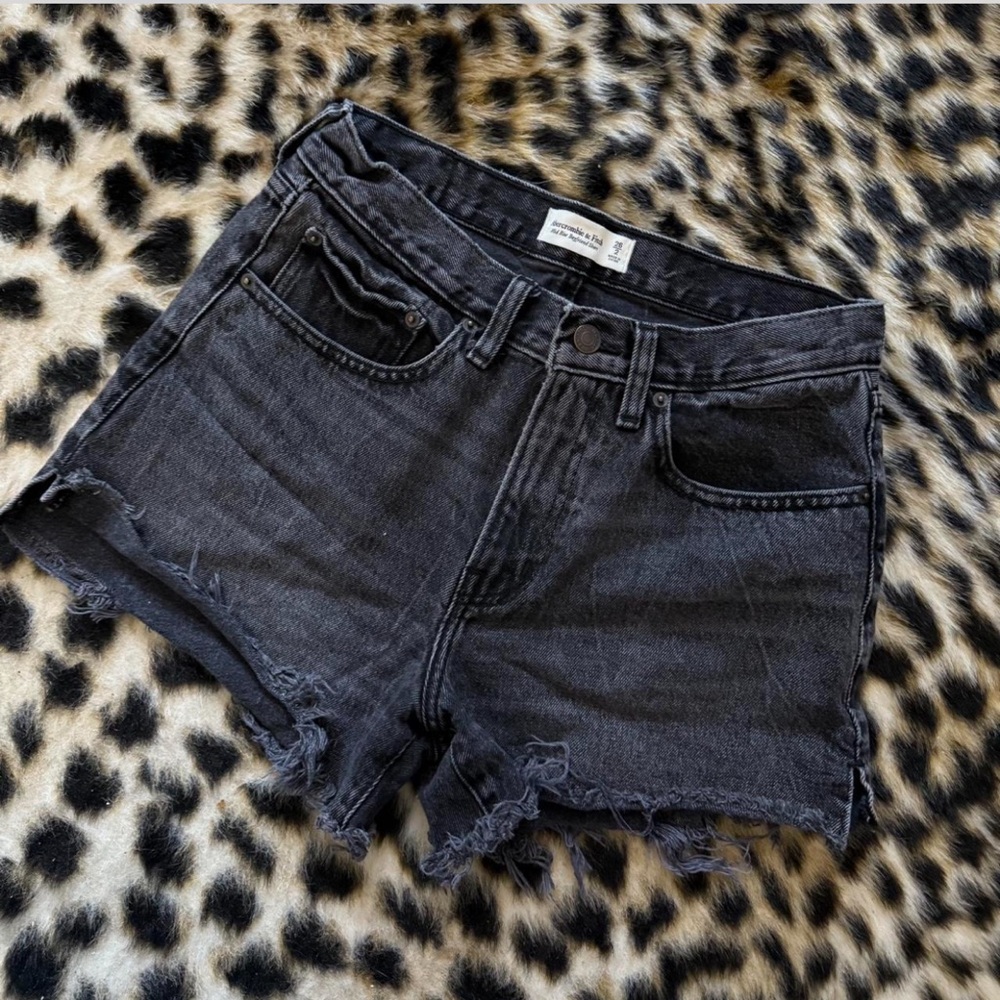 Black Denim Abercrombie & Fitch Shorts